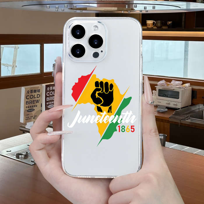 1Pc Transparent For iPhone 13 Mini Power African Continent Phone Case