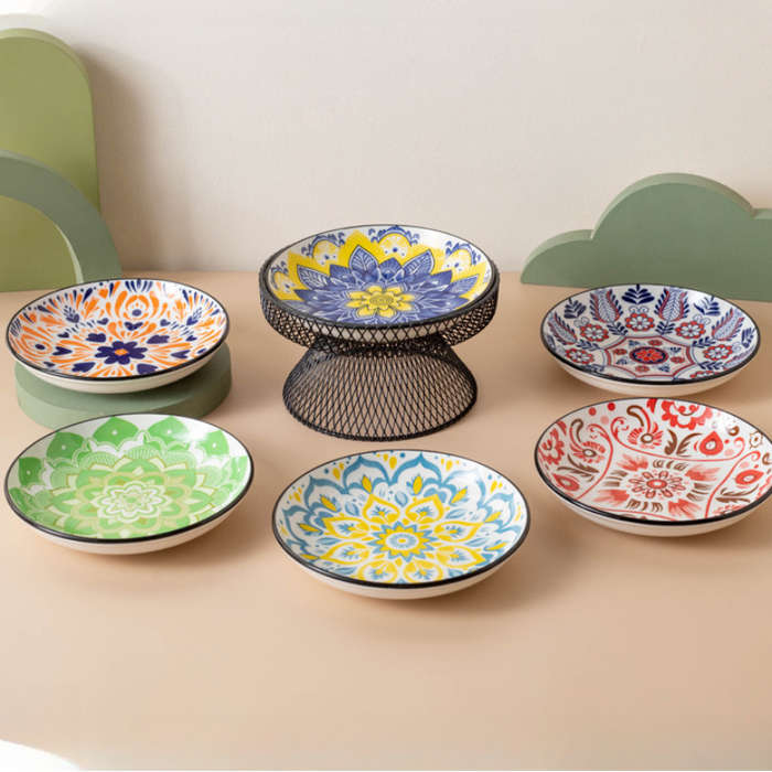 Pet Supplies Color Red Bohemian Plate  Add   Grid Rack