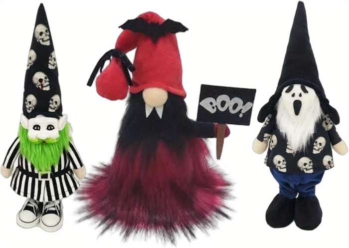 Halloween Decorations Color Set Of 24 Gnomes
