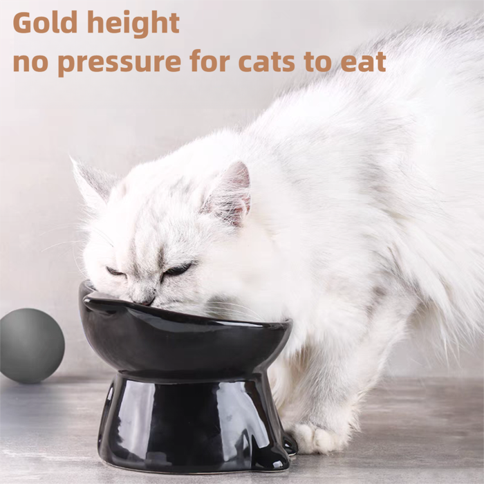 Pet Supplies Color Cat Bowl  White
