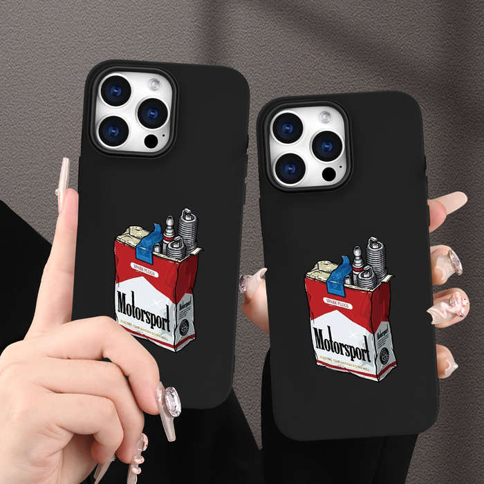 1Pc Black For iPhone 13 Pro Max Motorsport Themed Phone Case