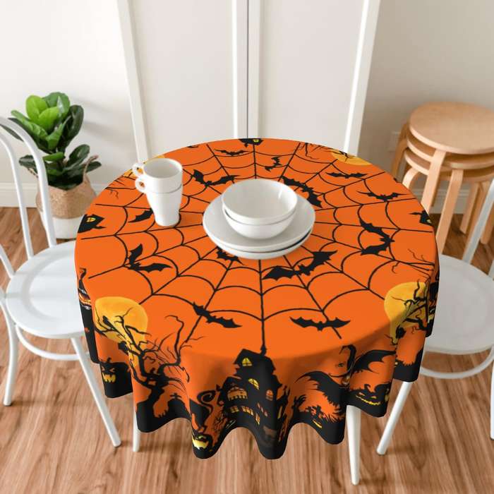 Halloween tablecloth decoration color A size Round Tablecloth 148cmx148cm