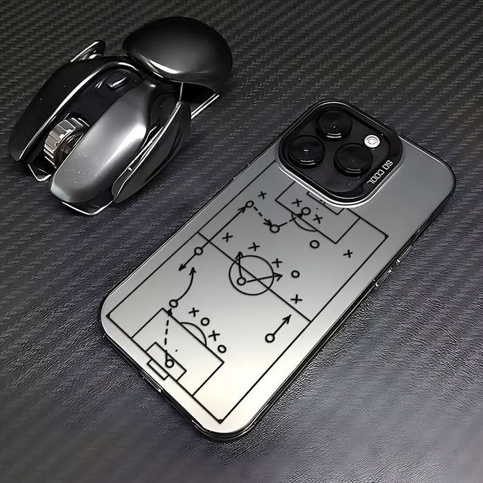 1Pc Black For iPhone 12 Pro Max Soccer Tactical Phone Case