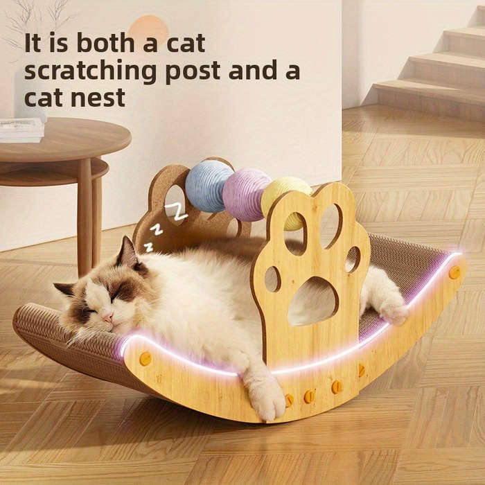 Pet Supplies Color Type A Size Ship  Shaped Shaker Cat Scratching Board Upgraded Model
