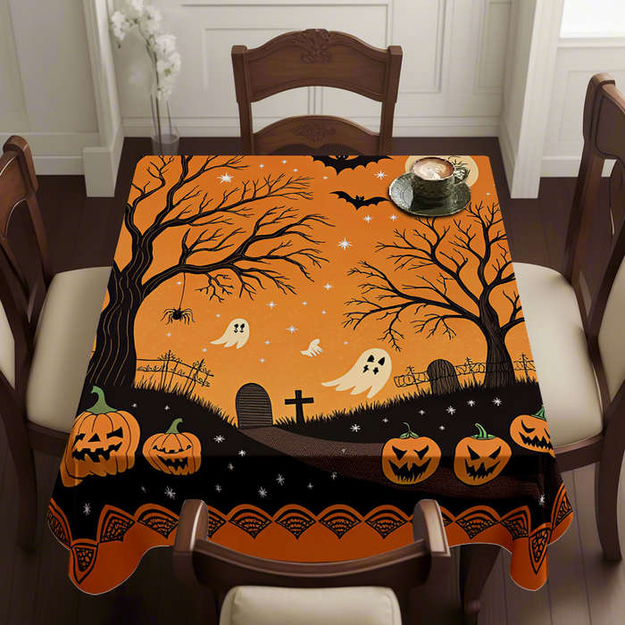 Halloween tablecloth decoration size 180cm x 180cm