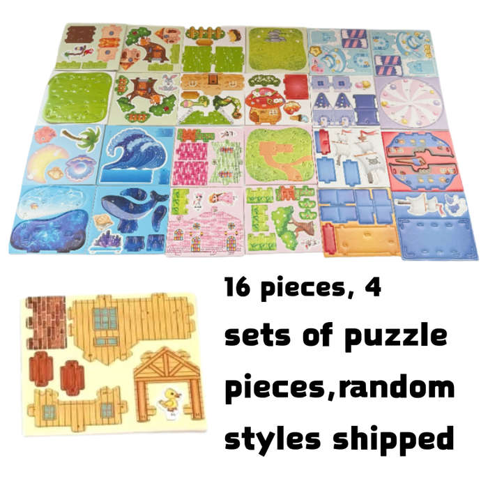 Building Toy Architectural Model Toy Set Model Random Quantity 4 Pcs