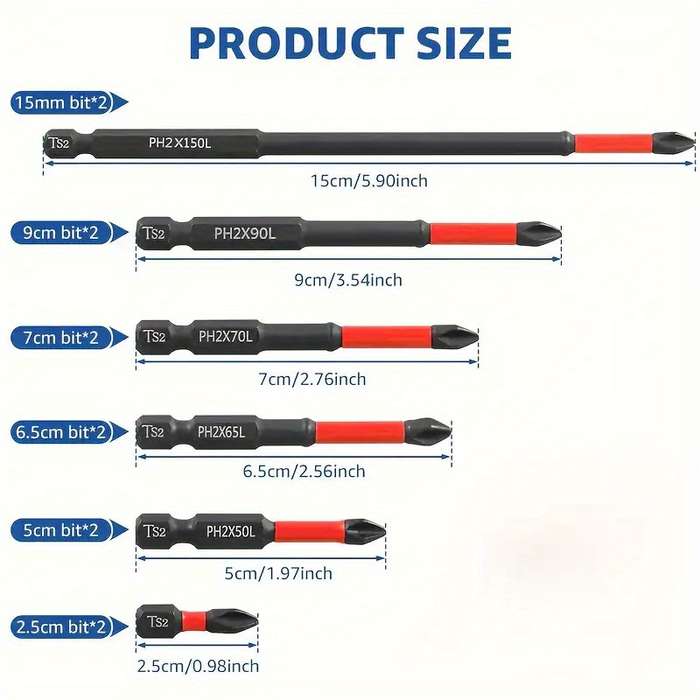 Screwdriver Bit Tool Set Items Electric Screwdriver Bit Set 6 Piece