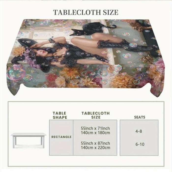 Halloween tablecloth decoration size 55 x 87inch or 140 x 220cm