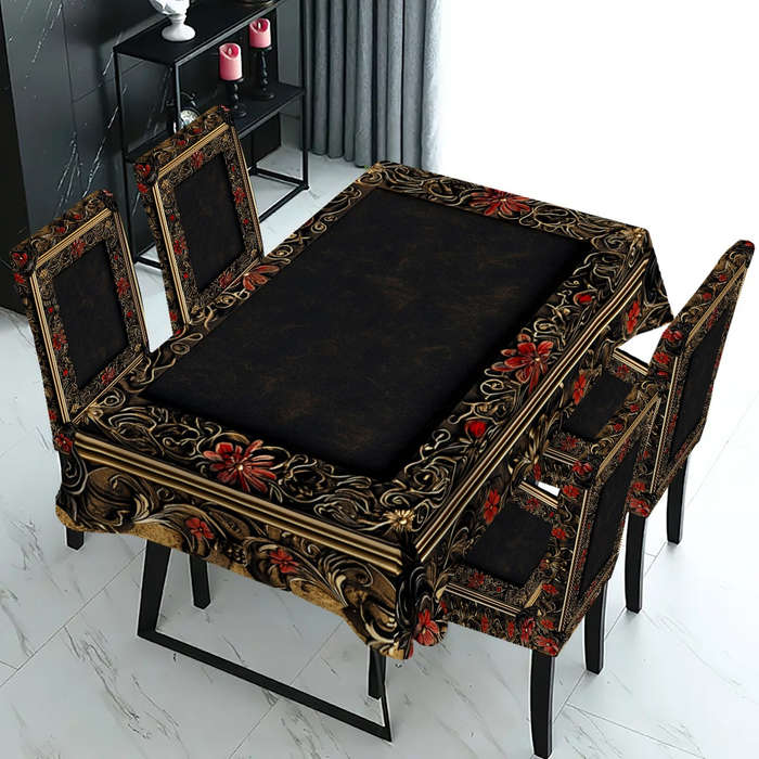 Halloween tablecloth decoration size 5pcs 4pc Chair Covers add 1pc Tablecloth 140 x 210cm