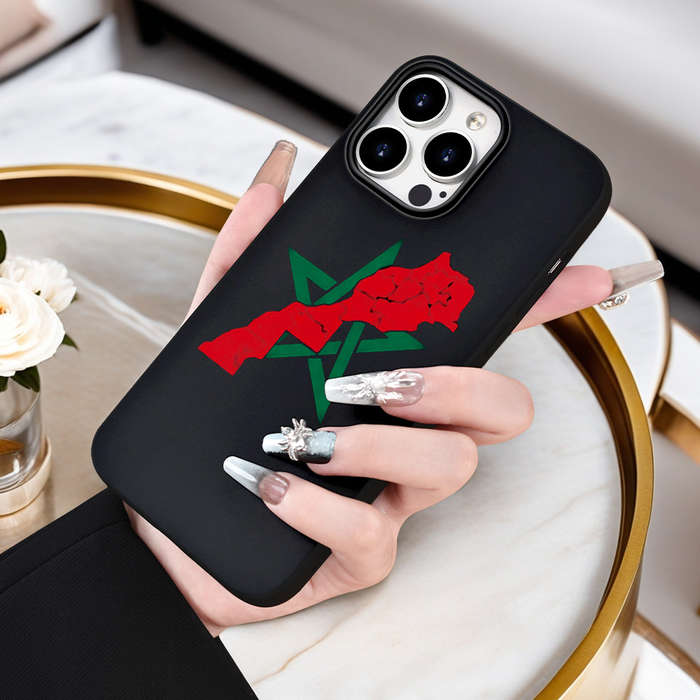 1Pc Black For iPhone 7 8 SE2 SE3 Moroccan Style Star Map Phone Case