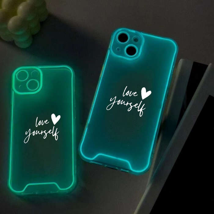 1Pc Green For iPhone 14 Plus Always Love Yourself Phone Case