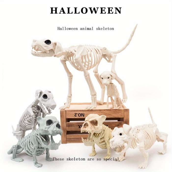 Halloween Decorations Color Dog Skeleton