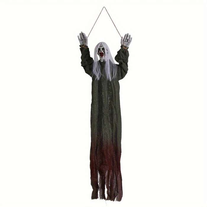 Halloween Decorations Color Black Hair Yellow Blood Clothes Hanging Ghost