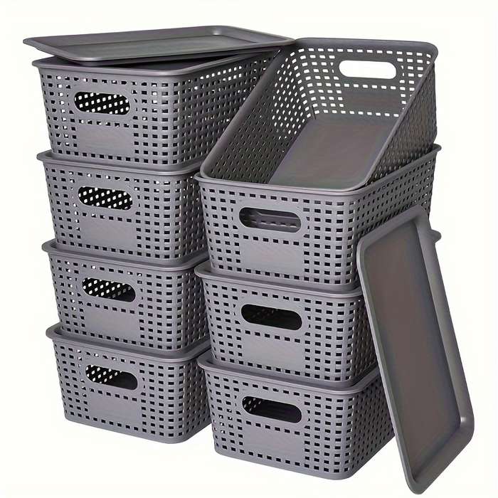 Storage And Organizationcolor Gray 6 Piece Set With Cover