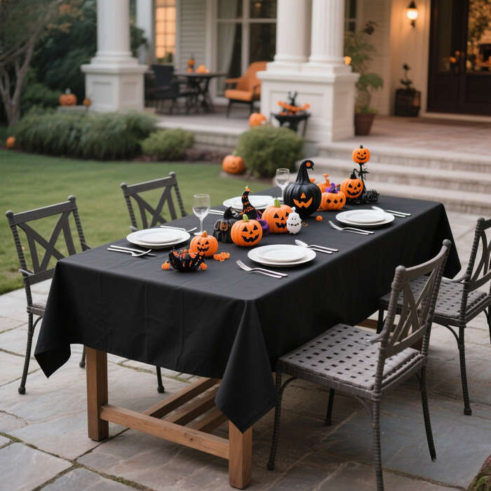 Halloween tablecloth decoration color Black size 6pcs or 150 x 150cm