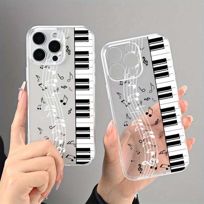 1Pc Transparent For iPhone 7 Plus 8 Plus Piano Sheet Music Phone Case