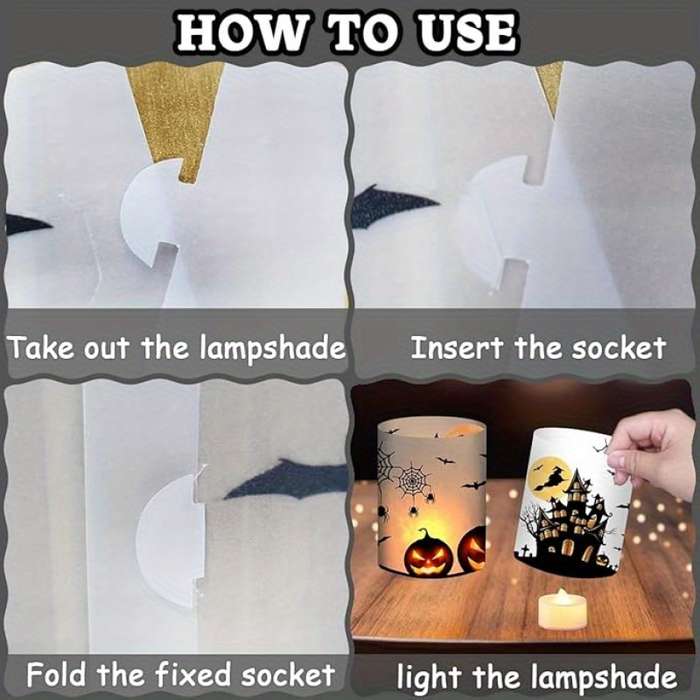 Halloween Decorations Color Halloween Lampshade Size 1 Pack Of 12 Pcs