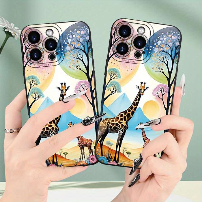 1Pc Black For iPhone 14 Pro Max African Style Phone Case