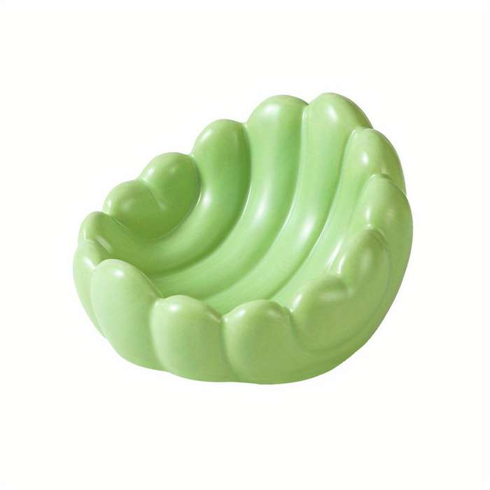 Pet Supplies Color Sea Wave Pet Bowl  Green