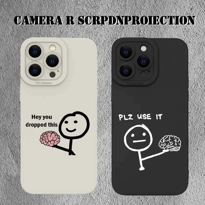 1Pc Black For iPhone Xr Black And White Pattern Couple Phone Case