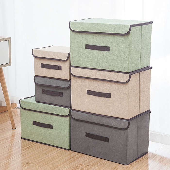Storage And Organizationcolor Beige Plaid Size 2 X M Add 2 X L