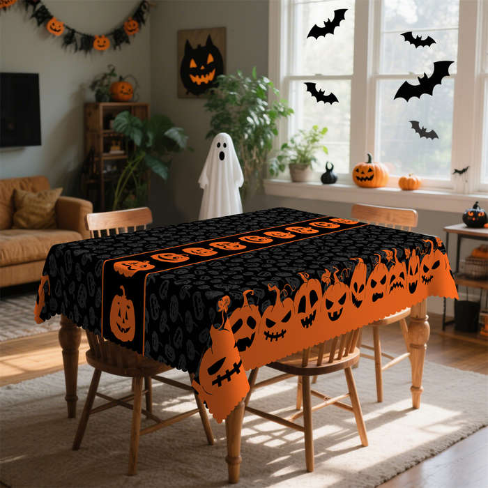Halloween tablecloth decoration size Rectangle 60x120inch or 152x305cm