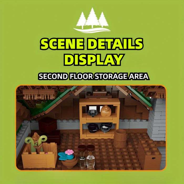 Building Toy Architectural Model Toy Set Style Forest Cabin