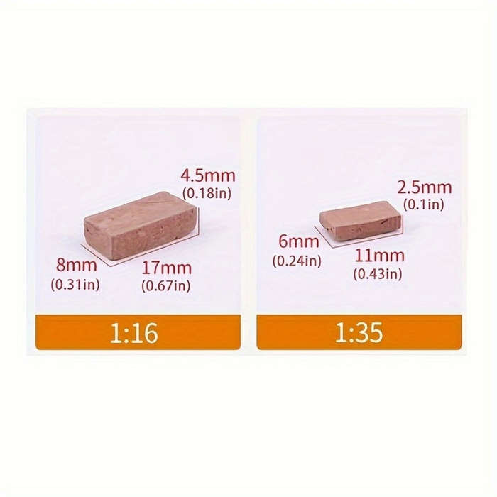 Building Toy Architectural Model Toy Set Color 300 Pieces Of 1:35 Red Bricks