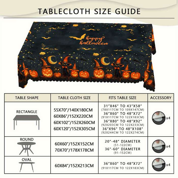 Halloween tablecloth decoration size Round 152.4152.4cm