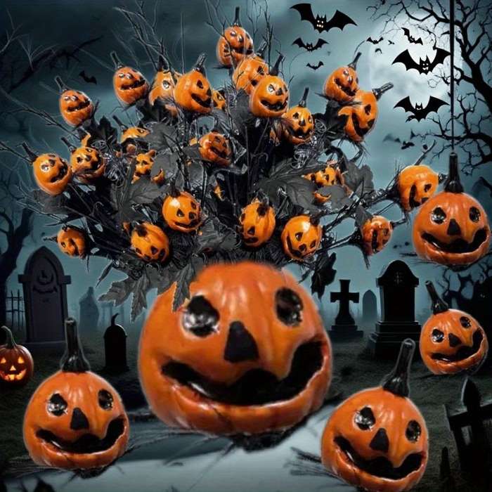 Halloween Decorations Model Pumpkin Lantern  Add   Branches