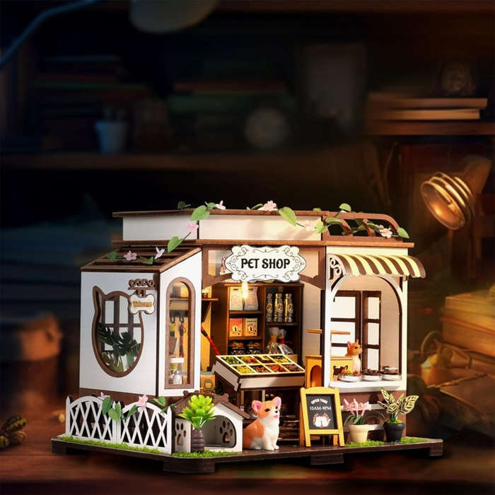 Building Toy Architectural Model Toy Set Color 3D Puzzle Kelly Pet Shop