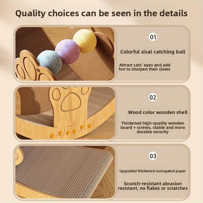 Pet Supplies Color Type A Size Ship  Shaped Shaker Cat Scratching Board Upgraded Model