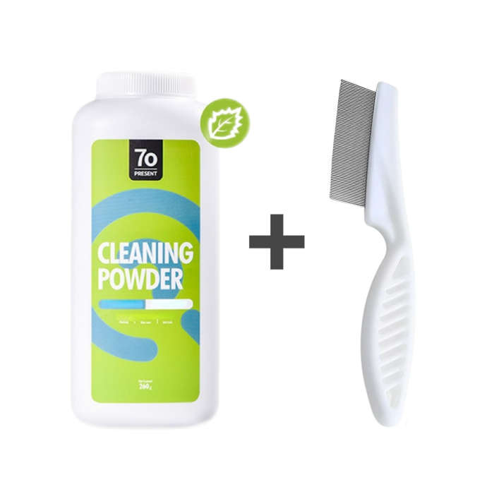 Pet supplies Quantity Peppermint Scent Dry Cleaning Powder  Add  Deshedding Comb Two    Piece Set
