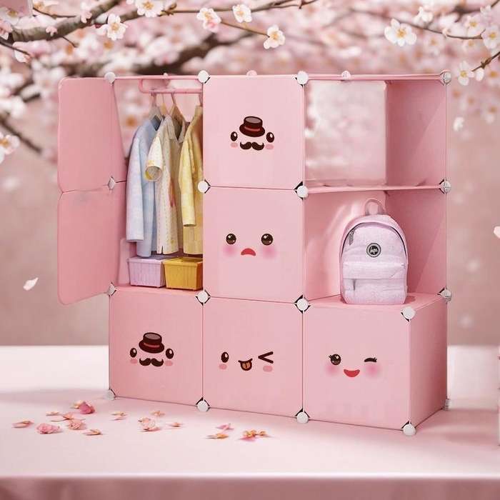 Storage And Organizationcolor Pink 9 Grids L