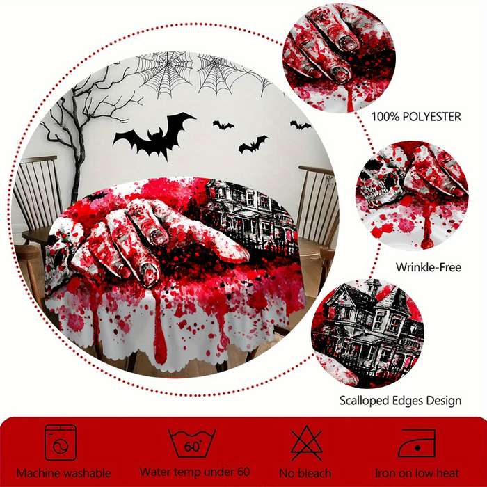 Halloween tablecloth decoration size 60inch x 60inch 152cm x 152cm or round