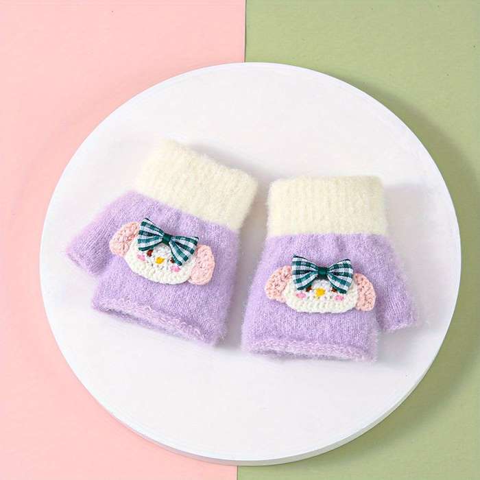 Winter Gloves Color Purple Size 6 To 24 Months
