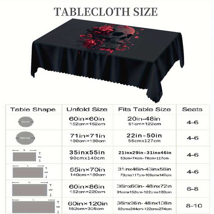 Halloween tablecloth decoration size 60inch x 86inch 152cm x 220cm or rectangular