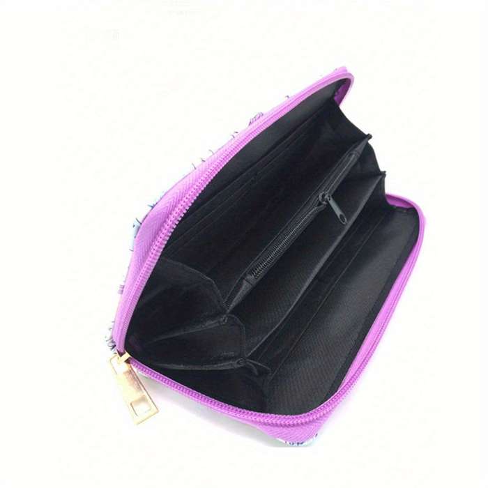 1pc Flower Skull Butterfly PU Wallet Vintage Halloween Wallet Creative Halloween Wallet Skeleton Pr