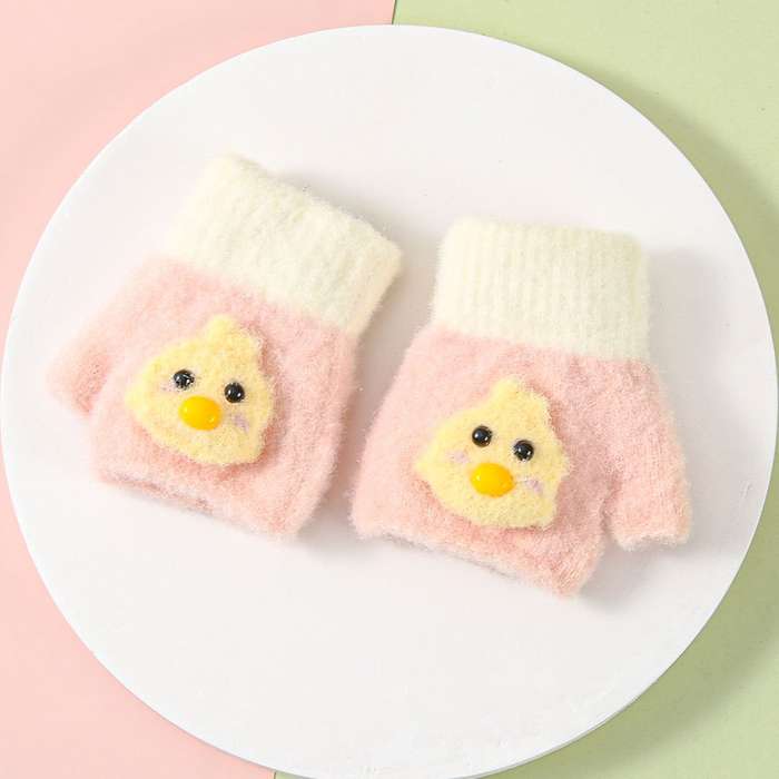 Winter Gloves Color Pink Size 6 To 24 Months