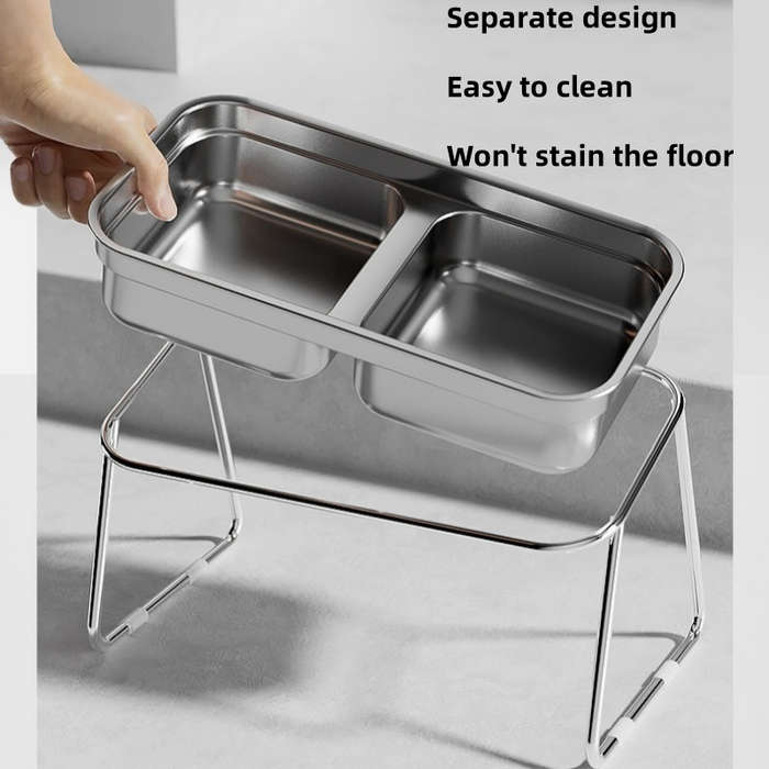 Pet Supplies Color Stainless Steel Double Bowls