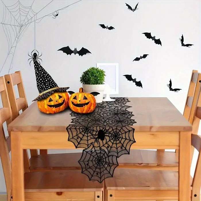 Halloween tablecloth decoration color Black Quantity 22pcs