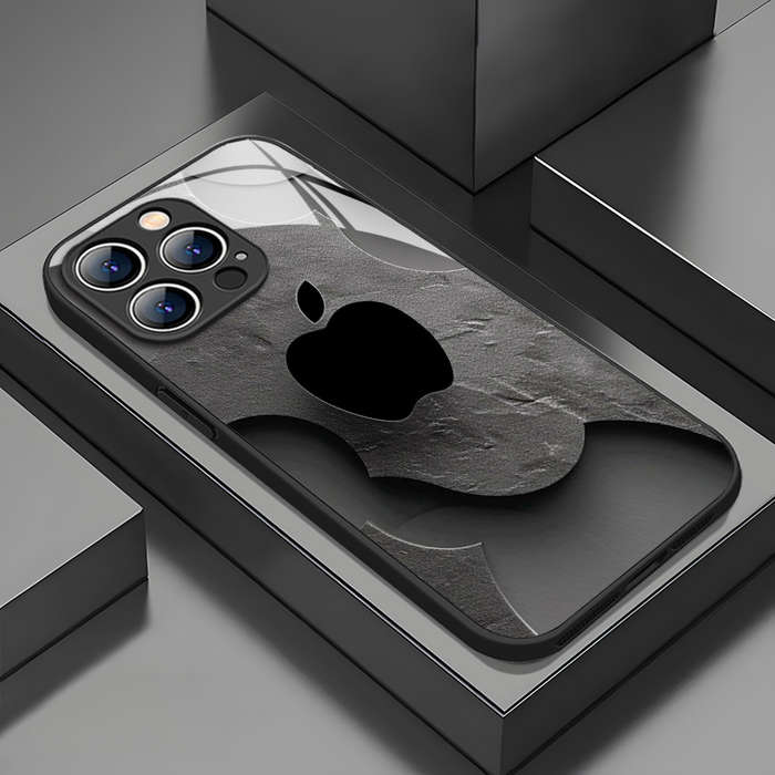 1Pc Mixed Color  For iPhone XS Max Black Apple Design Phone Case