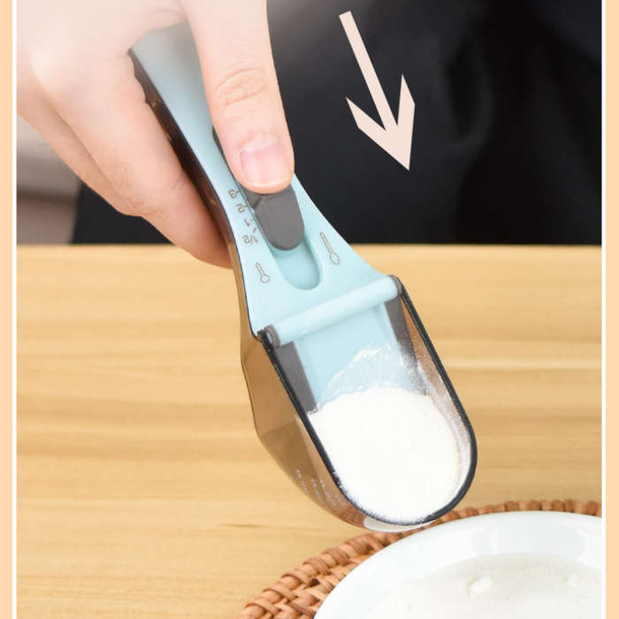 Pet Supplies Color Transparent Blue Measuring Spoon Size Small Adjustable Measuring Spoon