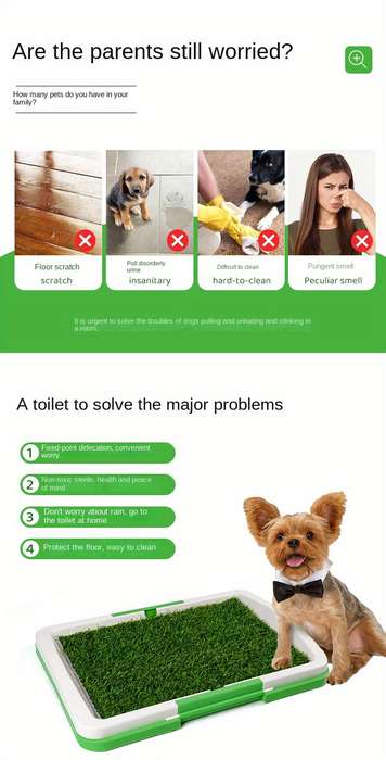 Pet supplies color Artificial lawn  three    layer pet toilet