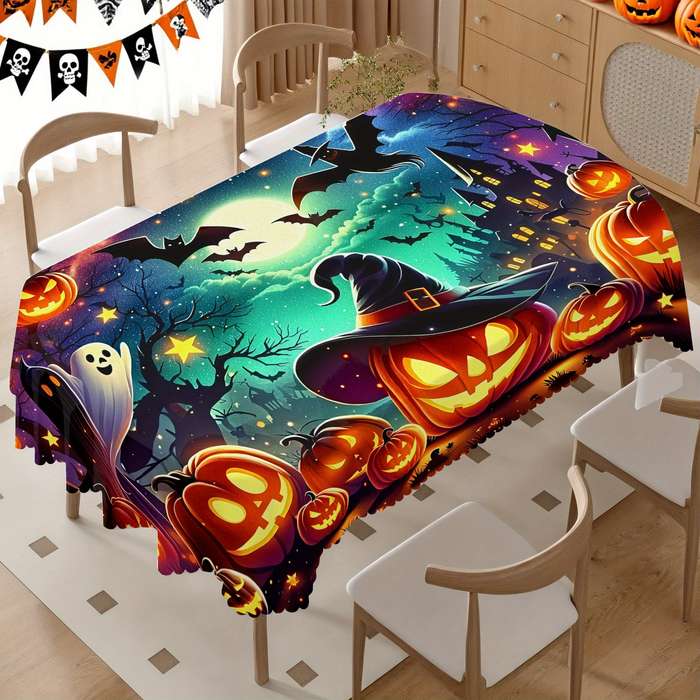 Halloween tablecloth decoration size Square 60x60in or 150x150cm
