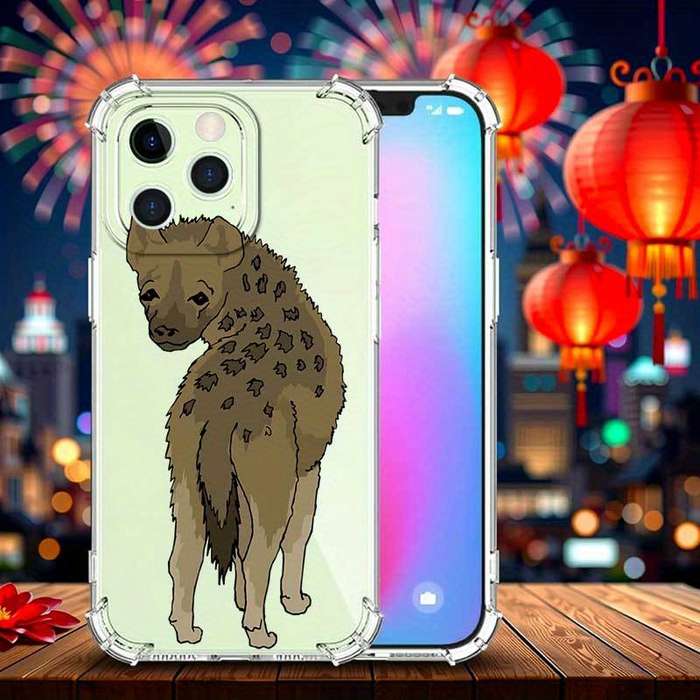 1Pc Transparent For iPhone 7 Plus 8 Plus African Wild Dog Pattern Phone Case
