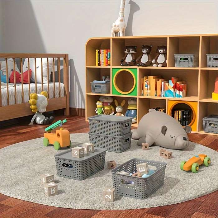 Storage And Organizationcolor Gray 6 Piece Set With Cover