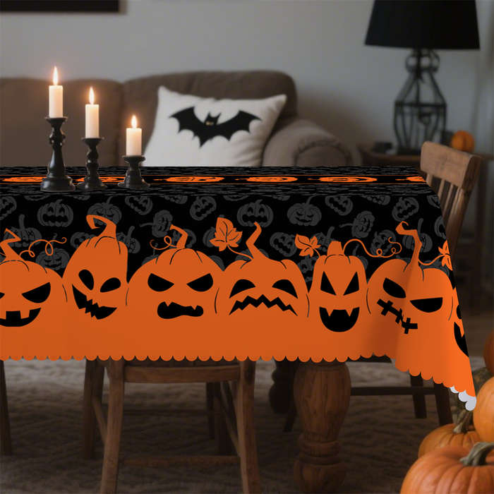 Halloween tablecloth decoration size Rectangle 60x120inch or 152x305cm