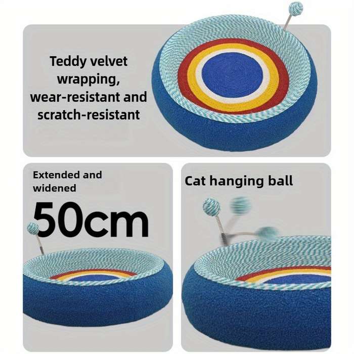 Pet Supplies Color Starry Sky Oval Deep Basin  Add  Cat Teaser Wand