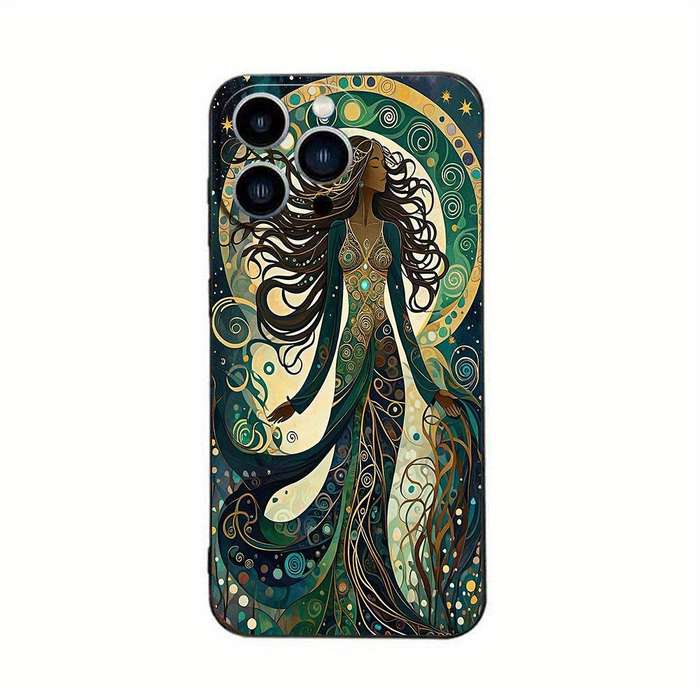 1Pc Black For iPhone 14 Pro Max African Style Phone Case